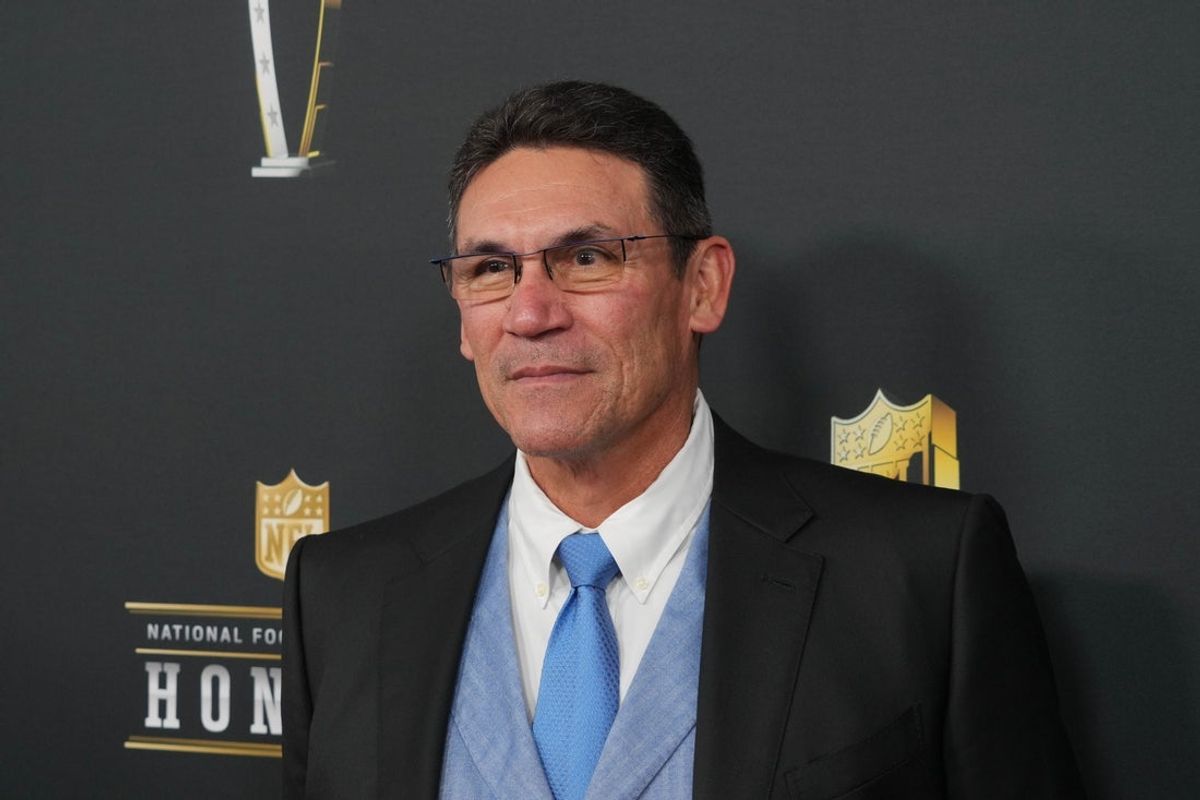 Feb 6, 2025; New Orleans, LA, USA;  Ron Rivera on the red carpet before Super Bowl LIX NFL Honors at Saenger Theatre. Mandatory Credit: Kirby Lee-Imagn Images