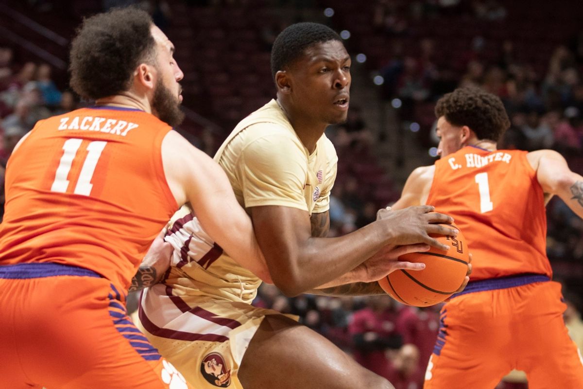 The Florida State mens basketball team competes in their second matchup of the season against the Clemson Tigers at Donald L. Tucker Civic Center Saturday, Feb. 15 2025.