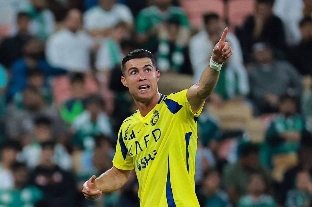 [US, Mexico & Canada customers only] Feb 13, 2024; Jeddah, Saudi Arabia; Al Nassr player Cristiano Ronaldo reacts after being substituted  in a Saudi Pro League soccer match at King Abdullah Sports City. Mandatory Credit: Reuters via Imagn Images