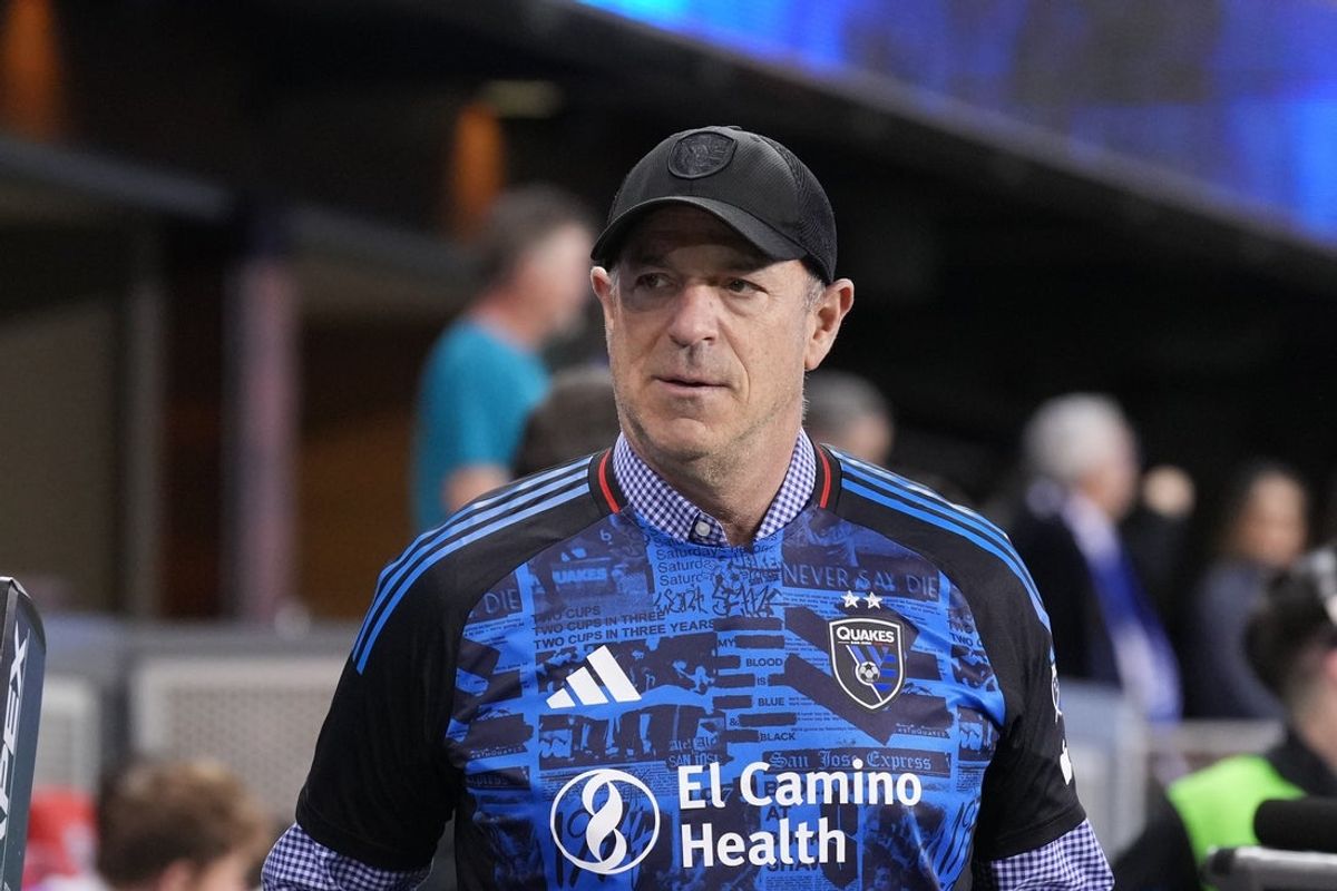 Feb 22, 2025; San Jose, California, USA; San Jose Earthquakes owner John Fisher before the game against Real Salt Lake at PayPal Park. Mandatory Credit: Darren Yamashita-Imagn Images