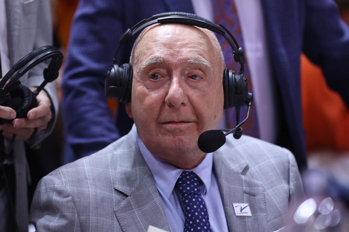 Mar 1, 2025; Knoxville, Tennessee, USA; ESPN analyst Dick Vitale before the game between the Tennessee Volunteers and the Alabama Crimson Tide at Thompson-Boling Arena at Food City Center. Mandatory Credit: Randy Sartin-Imagn Images