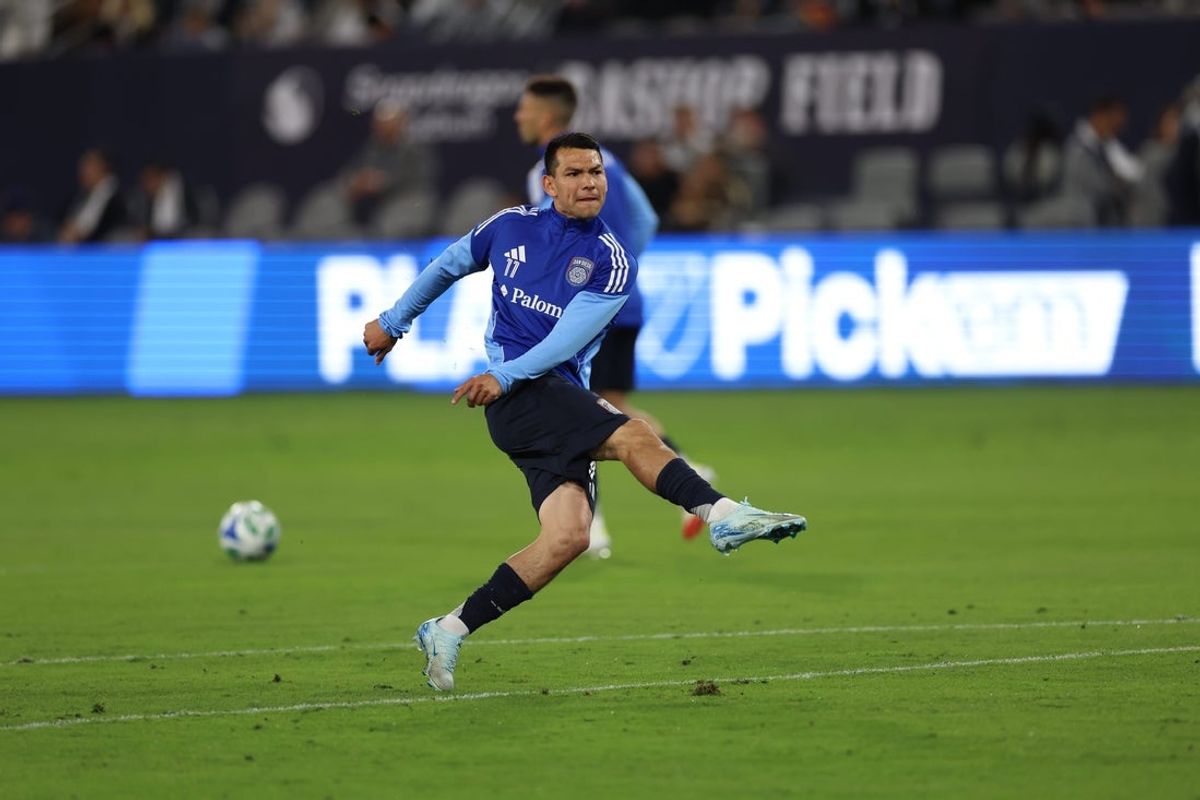 Mar 1, 2025; San Diego, California, USA; San Diego FC forward Chucky Lozano (11) warms up before the game against St. Louis CITY SC at Snapdragon Stadium. Mandatory Credit: Abe Arredondo-Imagn Images