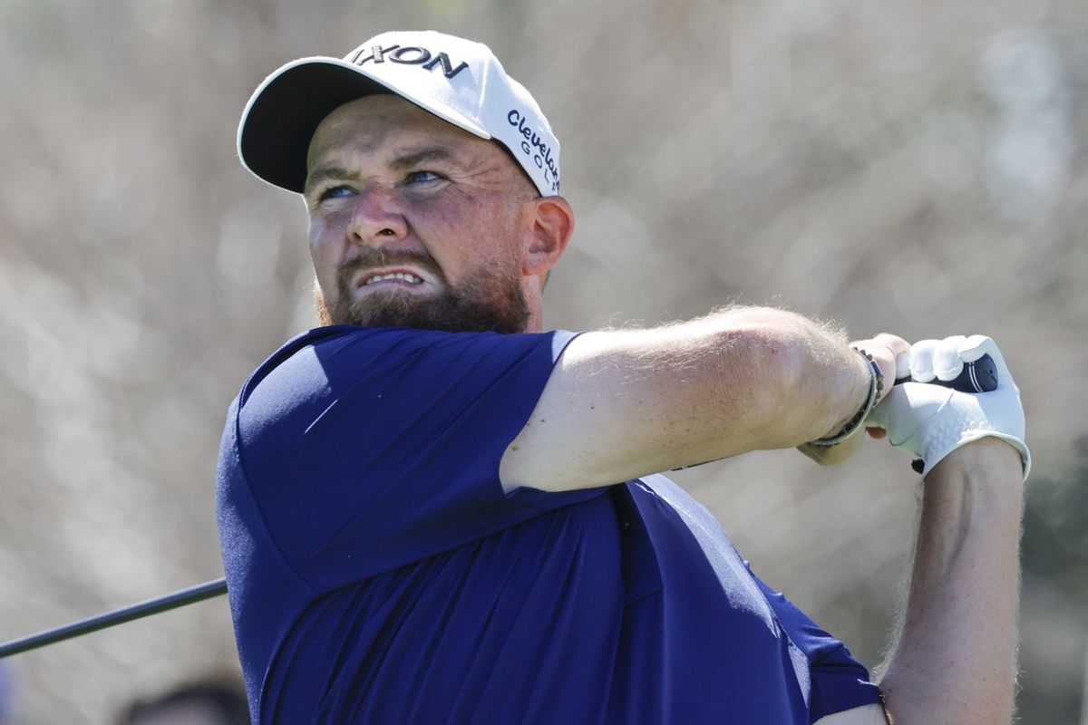 Mar 7, 2025; Orlando, Florida, USA;  Shane Lowry watches his drive on the 10th hole during the second round of the Arnold Palmer Invitational golf tournament at Bay Hill. Mandatory Credit: Reinhold Matay-Imagn Images