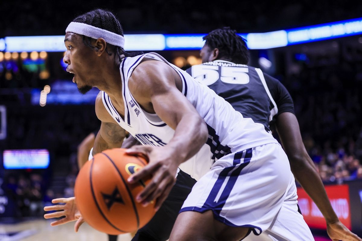 Mar 8, 2025; Cincinnati, Ohio, USA; Xavier Musketeers guard Ryan Conwell (7) drives to the basket against Providence Friars forward Oswin Erhunmwunse (55) in the first half at Cintas Center. Mandatory Credit: Katie Stratman-Imagn Images