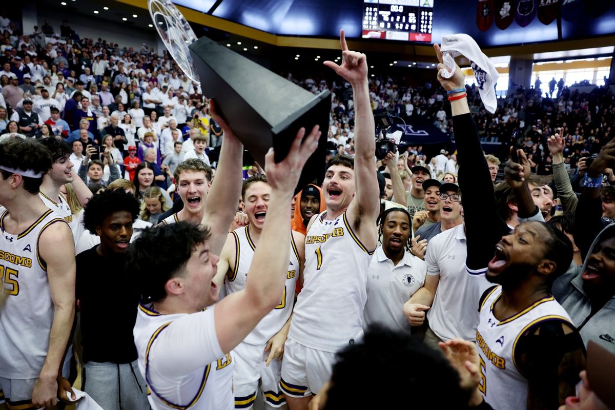 Lipscomb players and fans celebrate their Atlantic Sun Conference championship win over North Alabama at Lipscomb University’s Allen Arena Sunday, March 9, 2025.