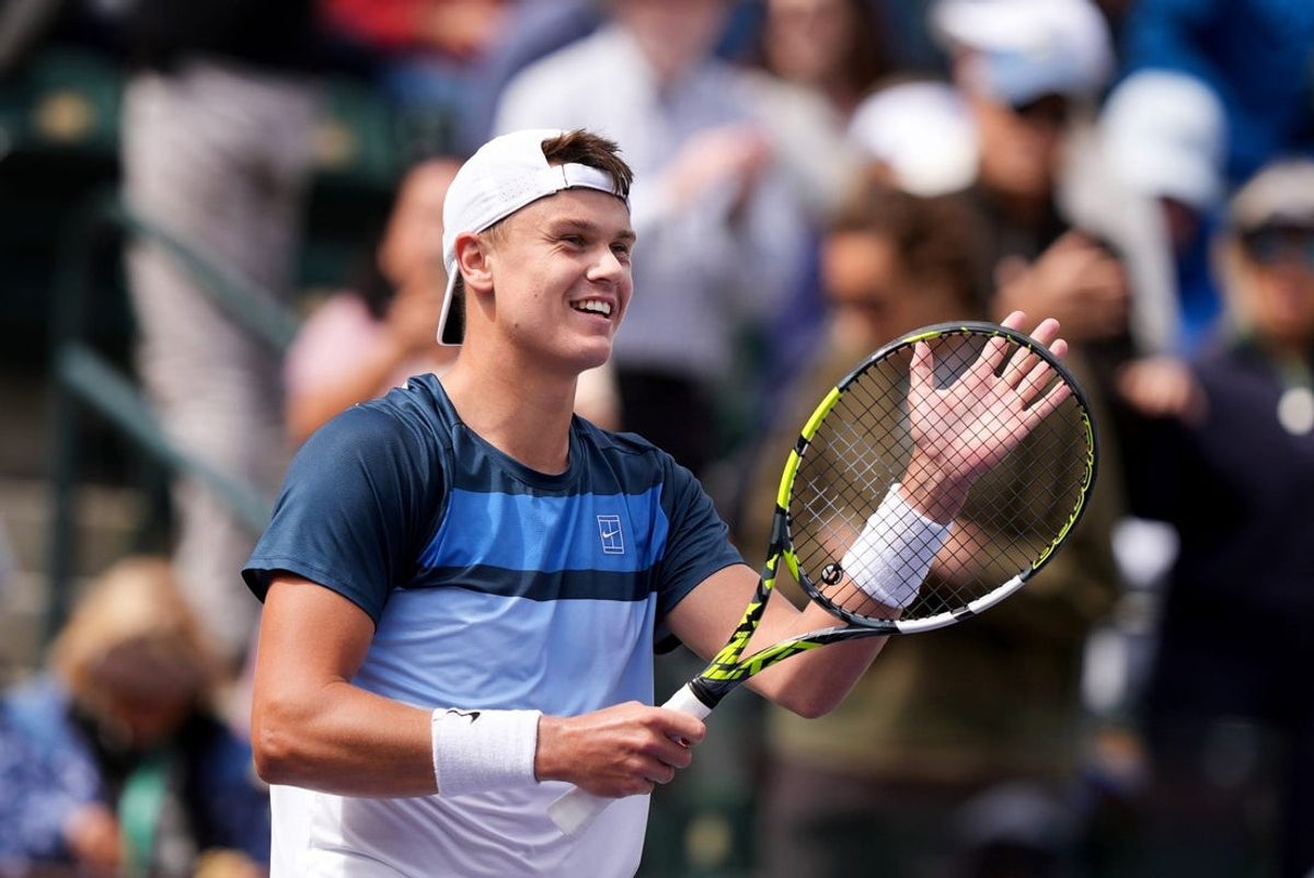 Holger Rune defeated Tallon Griekspoor in a quarterfinal match on Stadium 2 at the BNP Paribas Open in Indian Wells, Calif., on Thurs., March 13, 2025.