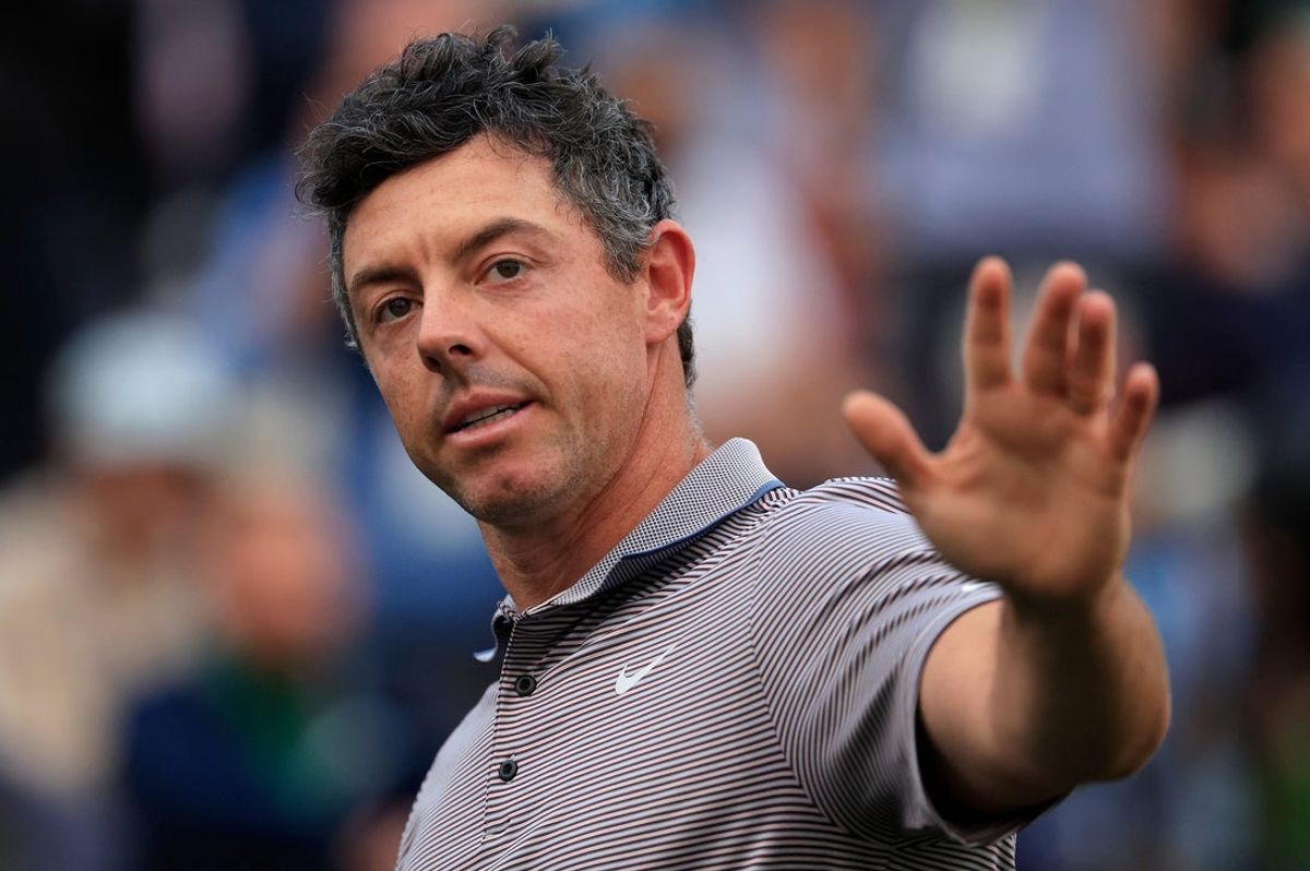 Rory McIlroy waves as he walks off the 18th green during the final round of The Players Championship PGA golf tournment Sunday, March 16, 2025 at TPC Sawgrass in Ponte Vedra Beach, Fla. Rory McIlroy and J.J. Spaun tied at 12 under par for the tournament and will face a three-hole aggregate playoff on Monday at 9 a.m. [Corey Perrine/Florida Times-Union]