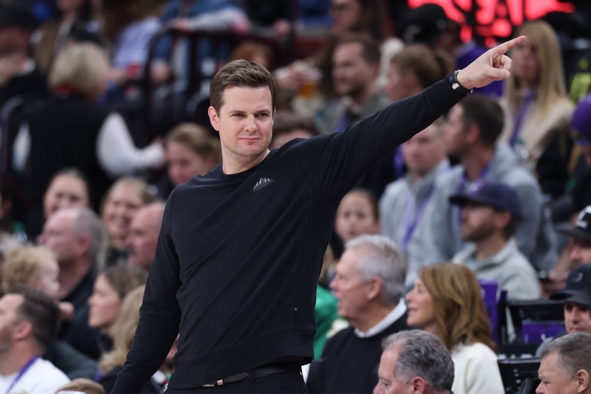 Mar 21, 2025; Salt Lake City, Utah, USA; Utah Jazz head coach Will Hardy calls a play against the Boston Celtics during the second half at Delta Center. Mandatory Credit: Rob Gray-Imagn Images