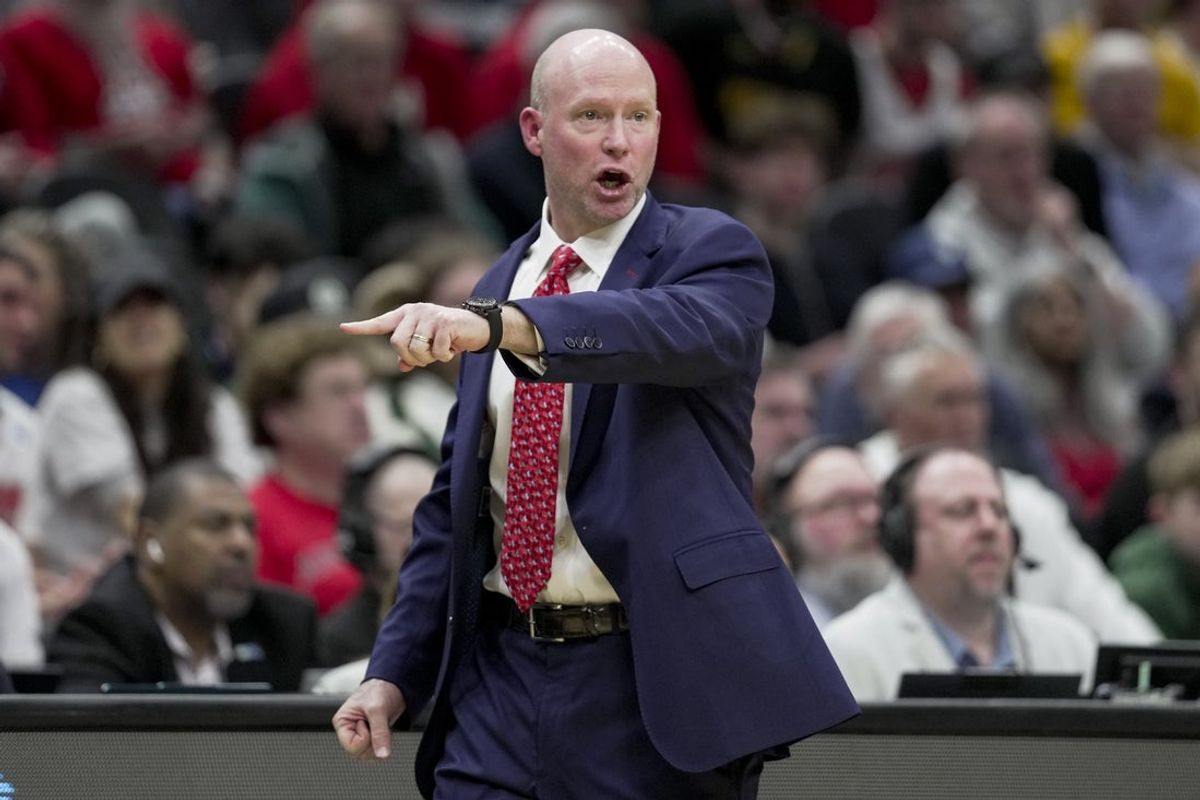 Mar 23, 2025; Seattle, WA, USA; Maryland Terrapins head coach Kevin Willard works the sideline against the Colorado State Rams in the first half at Climate Pledge Arena. Mandatory Credit: Stephen Brashear-Imagn Images