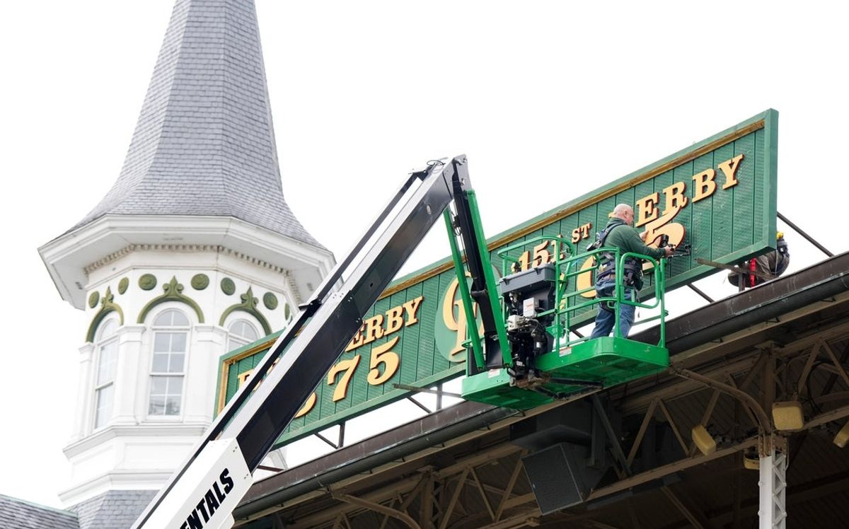 Churchill Downs changed its grandstand signage between the twin spires Thursday to reflect the 2025 Kentucky Derby. The sign change has been a tradition since 1939.
March 27, 2025
