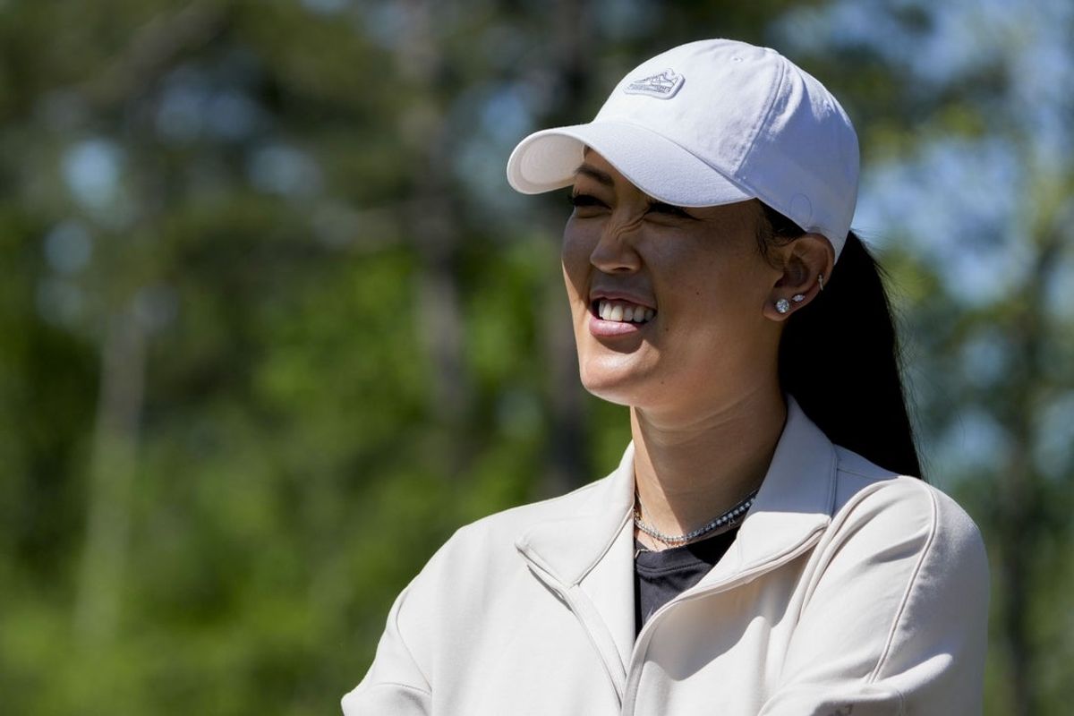 Michelle Wie West watches a practice round of the 2025 Masters. Credit: Kyle Terada-Imagn Images