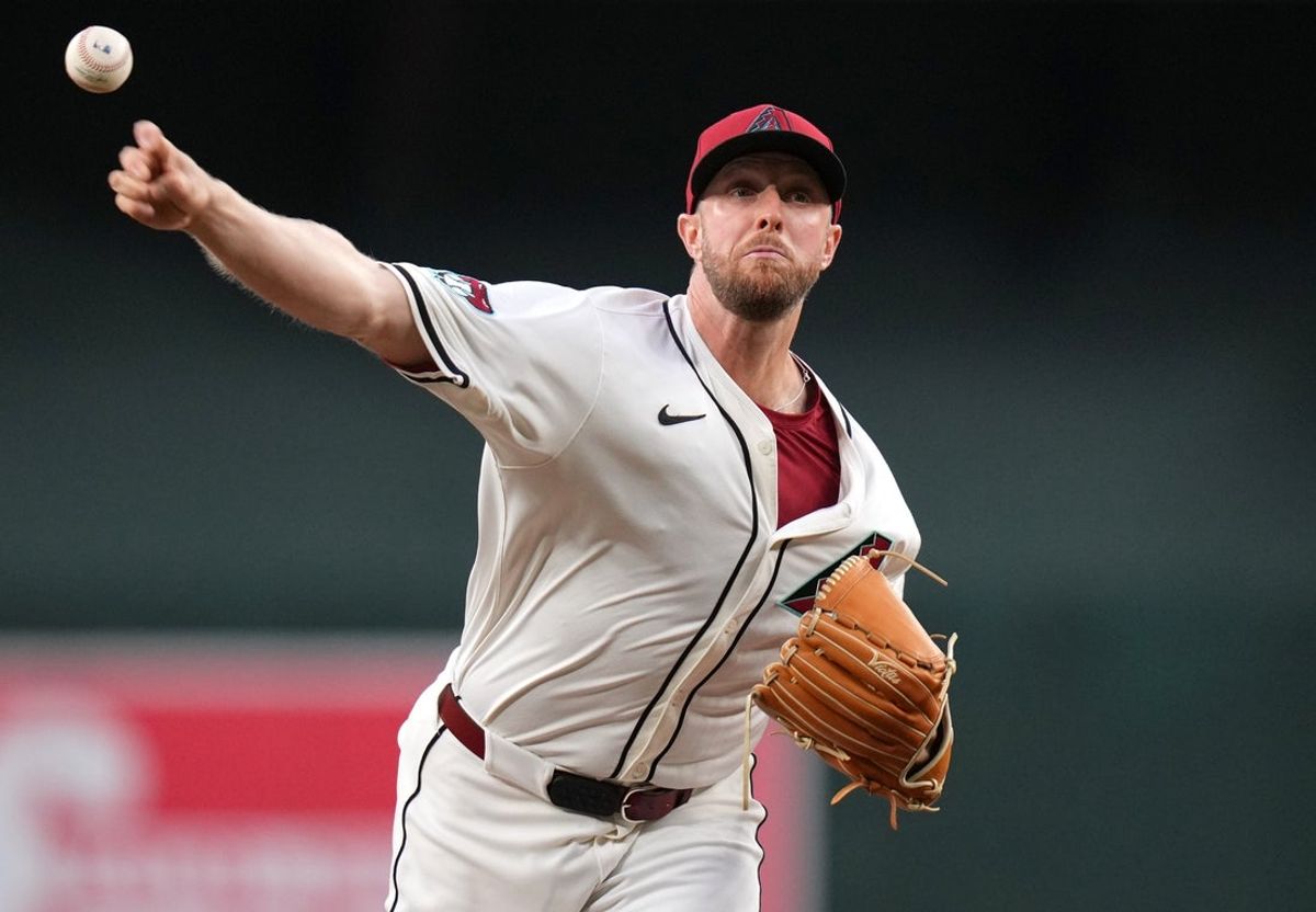 Arizona Diamondbacks right-hander Merrill Kelly (29) pitches against the Baltimore Orioles at Chase Field in Phoenix on April 8, 2025.