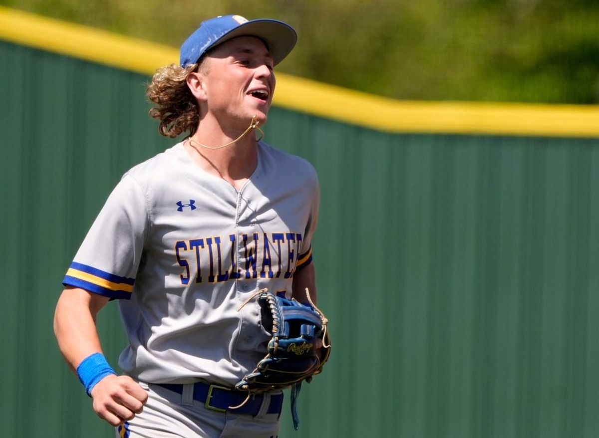 Ethan Holliday Ethan Holliday during the high school baseball game between Dale and Stillwater at Carl Albert High School in Midwest City, Friday, April, 11, 2025.