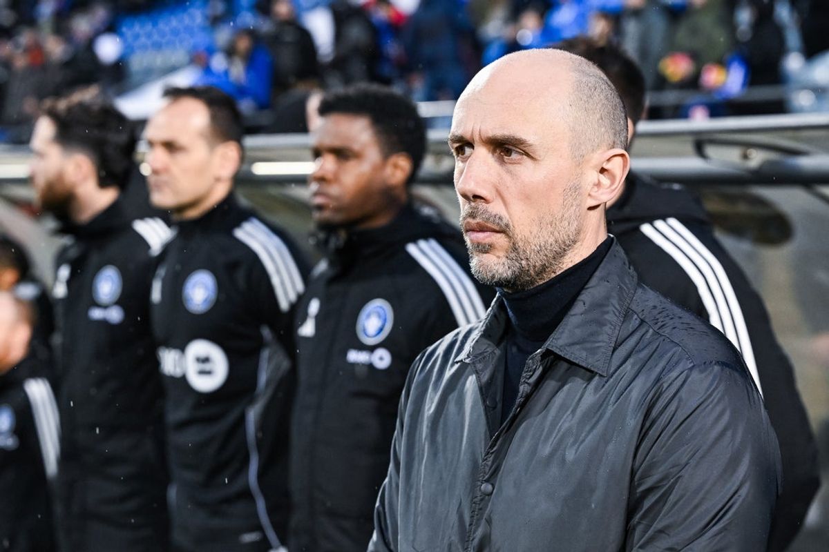 Apr 12, 2025; Montreal, Province of Quebec, CAN; CF Montreal head coach Marco Donadel looks before the game against Charlotte FC at Saputo Stadium. Mandatory Credit: David Kirouac-Imagn Images