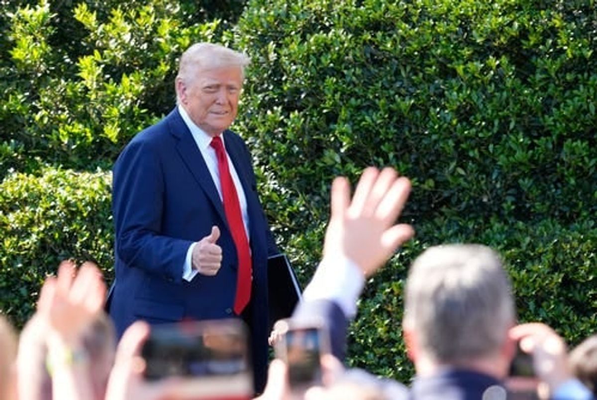 President Donald Trump honors the Super Bowl LIX champion Philadelphia Eagles at The White House in Washington D.C., on April 28, 2025.