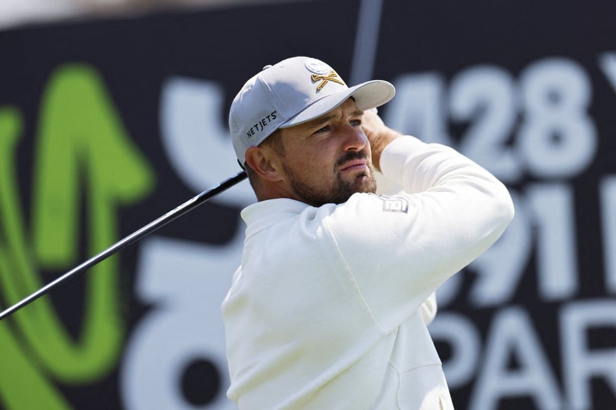 [US, Mexico, & Canada customers only] May 2, 2025; Incheon, SOUTH KOREA; Bryson DeChambeau  in action during the first round of LIV Golf Korea at Jack Nicklaus Golf Course. Mandatory Credit: Kim Soo-Hyeon/Reuters via Imagn Images