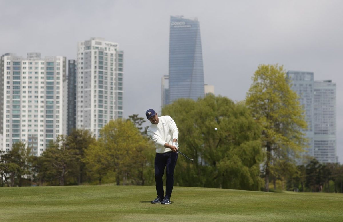 [US, Mexico & Canada customers only] May 3, 2025; Incheon, SOUTH KOREA; Bryson DeChambeau in action during the second round of play at LIV Golf Korea at Jack Nicklaus Golf Club. Mandatory Credit: Kim Soo-Hyeon/Reuters via Imagn Images