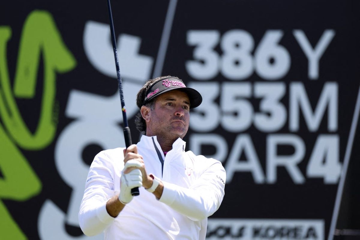 [US, Mexico & Canada customers only] May 4, 2025; Incheon, SOUTH KOREA; Bubba Watson in action during the final round of play at LIV Golf Korea at Jack Nicklaus Golf Club. Mandatory Credit: Kim Soo-Hyeon/Reuters via Imagn Images