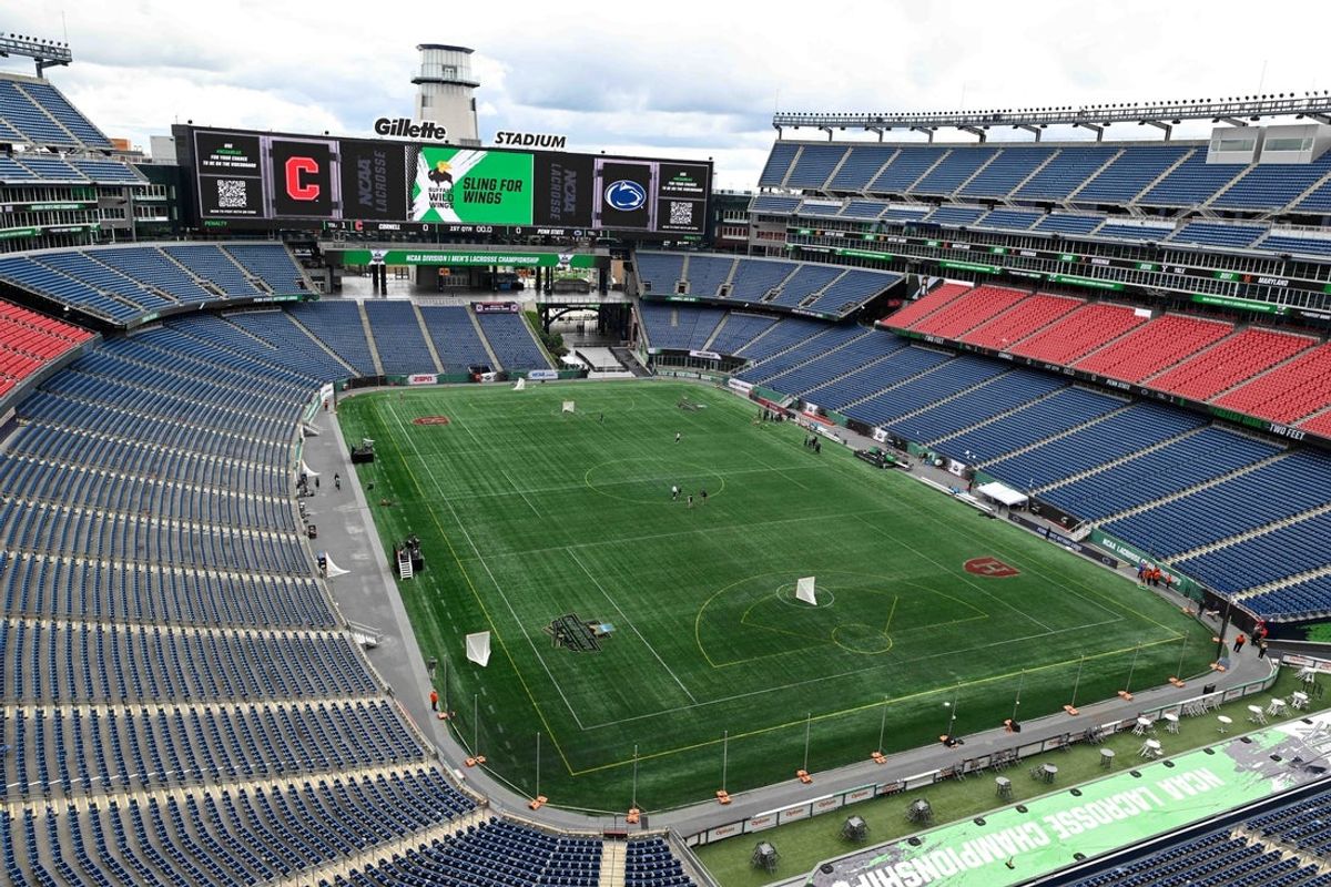 May 24, 2025; Foxborough, MA, USA; A general view of Gillette Stadium before the start of the NCAA Men's Lacrosse playoff games. Mandatory Credit: Eric Canha-Imagn Images