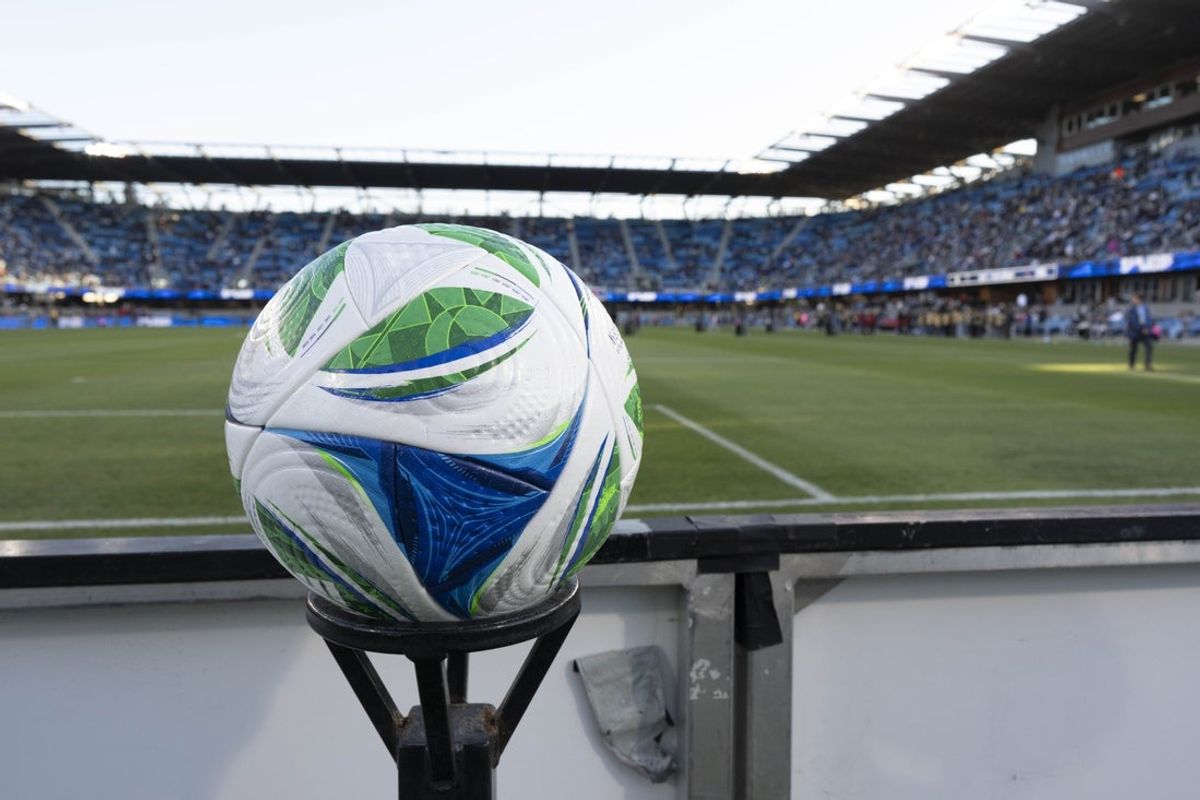 May 24, 2025; San Jose, California, USA;  General view of the ball before the start of the first half between the San Jose Earthquakes and the Houston Dynamo at PayPal Park. Mandatory Credit: Stan Szeto-Imagn Images