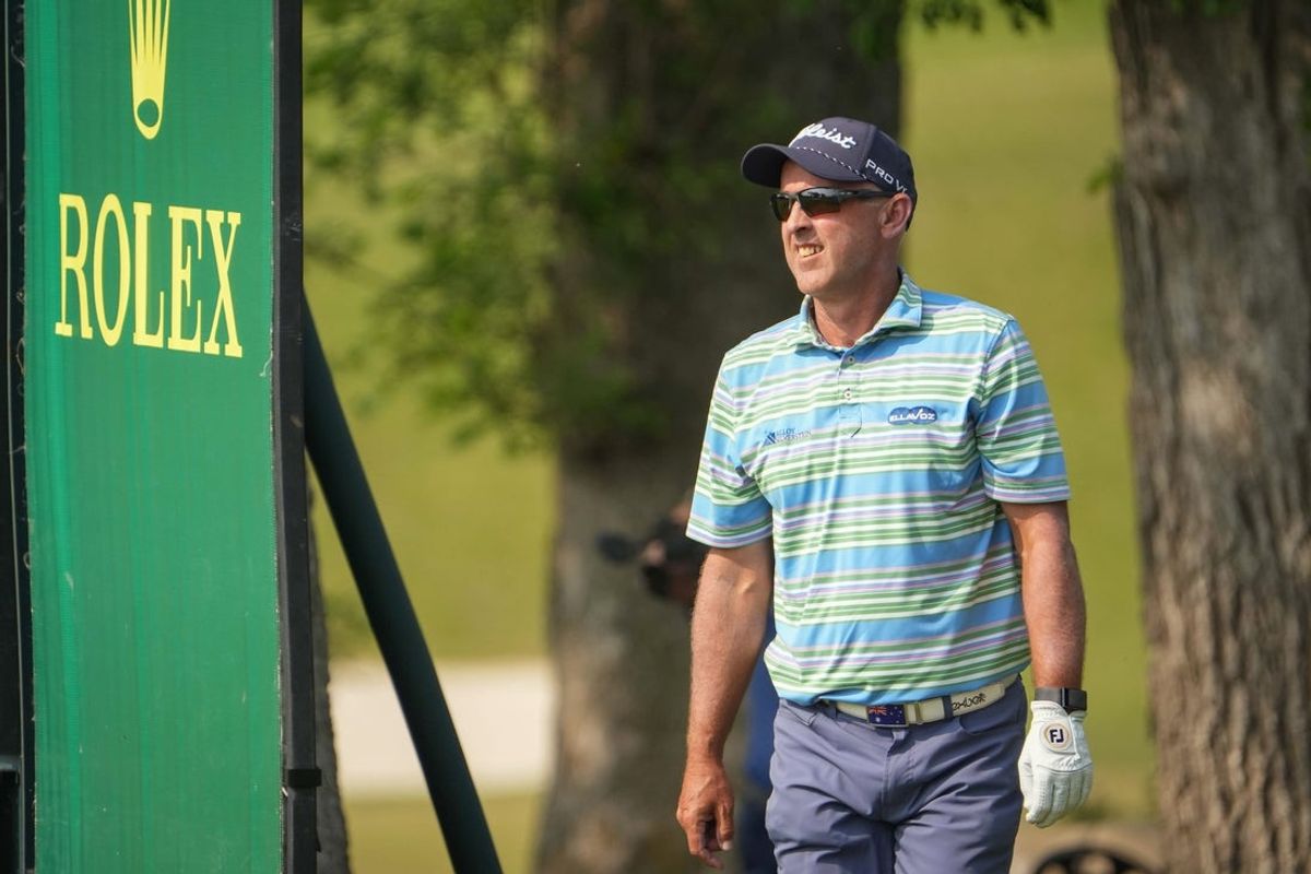 Cameron Percy makes his way onto the green during the 2025 Principal Charity Classic on Sunday, June 1, 2025, at the Wakonda Club in Des Moines.