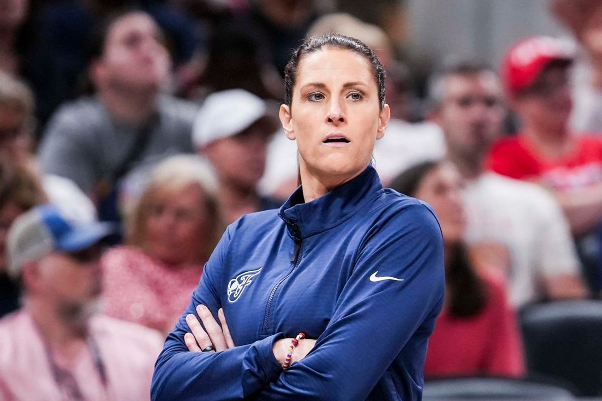 Indiana Fever head coach Stephanie White watches the action Tuesday, June 3, 2025, during a game between the Indiana Fever and the Washington Mystics at Gainbridge Fieldhouse in Indianapolis.