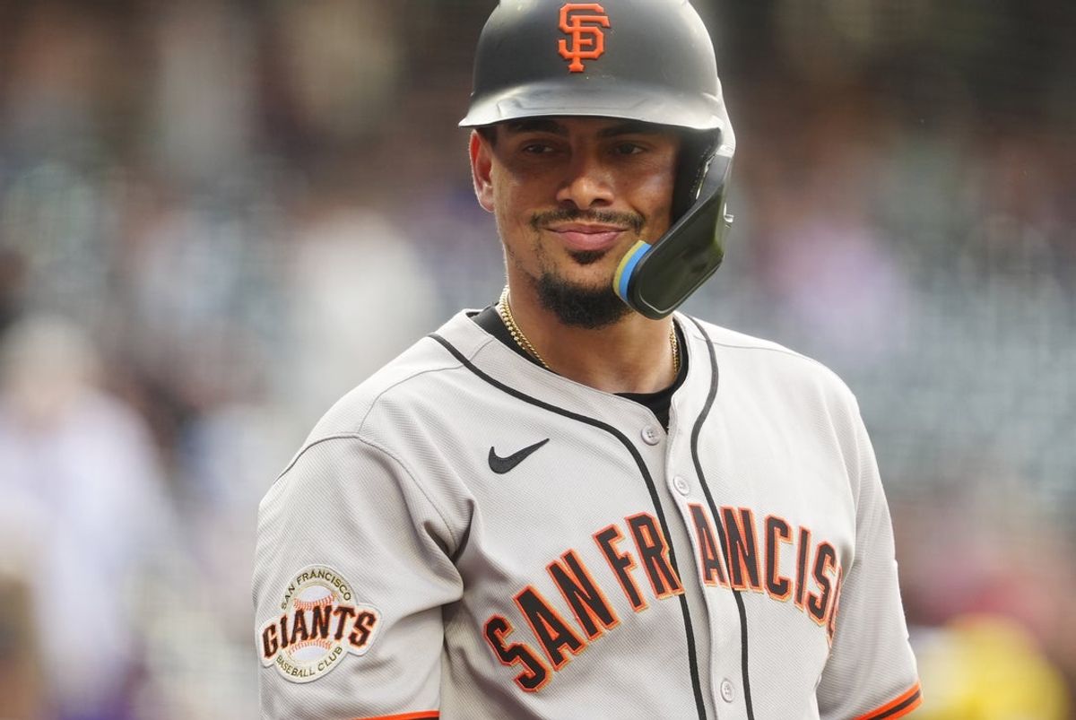 Jun 11, 2025; Denver, Colorado, USA; San Francisco Giants shortstop Willy Adames (2) during the first inning against the Colorado Rockies at Coors Field. Mandatory Credit: Ron Chenoy-Imagn Images