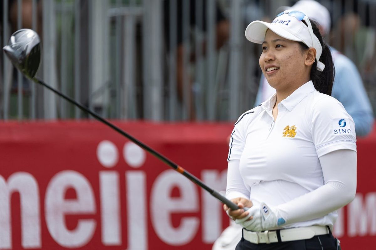 Chanettee Wannasaen smiles after a good shot during the LPGA Classic on June 12.
