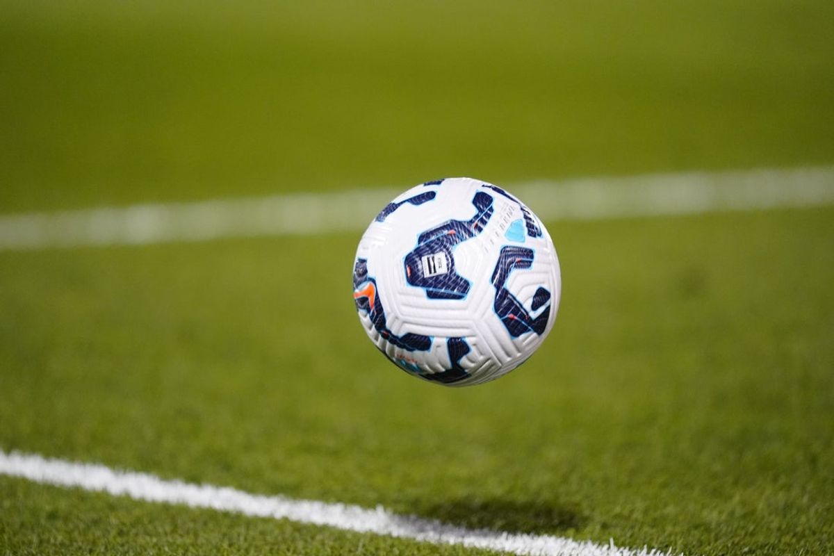 Jun 26, 2025; Commerce City, Colorado, USA; Detailed view of a match soccer ball during the second half between Ireland against USA at Dick's Sporting Goods Park. Mandatory Credit: Ron Chenoy-Imagn Images