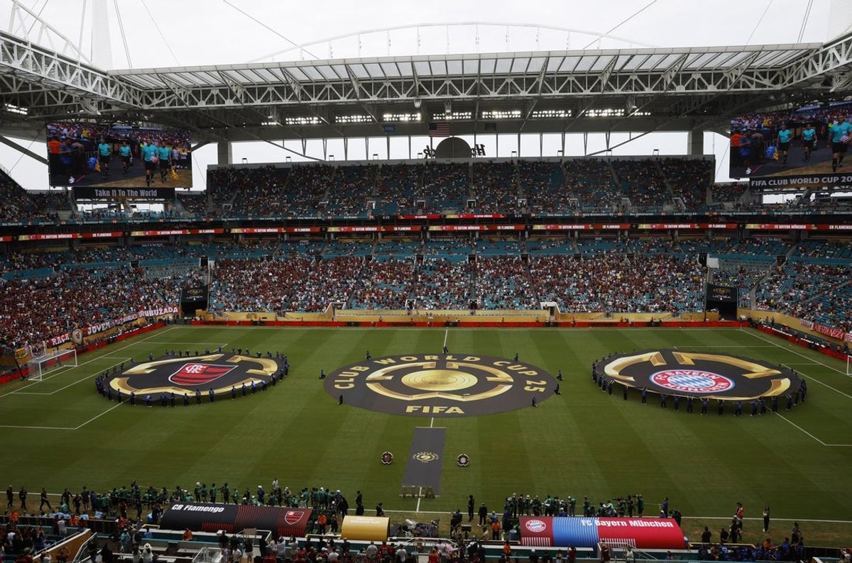 [Subscription Customers Only] Jun 29, 2025; Miami Gardens, Florida, USA; General view inside the stadium before the match  during a round of 16 match of the 2025 FIFA Club World Cup at Hard Rock Stadium. Mandatory Credit: Marco Bello-Reuters via Imagn Images
