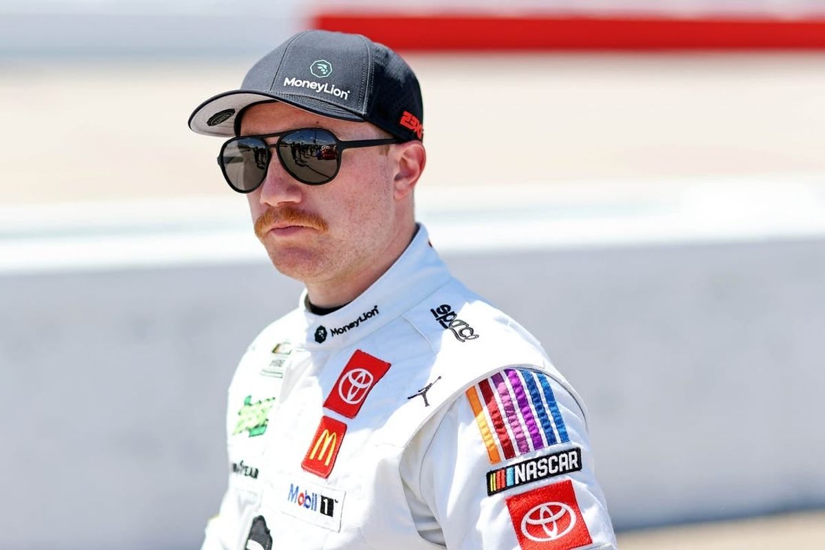 May 11, 2024; Darlington, South Carolina, USA; NASCAR Cup Series driver Tyler Reddick (45) during qualifying for the Goodyear 400 at Darlington Raceway.