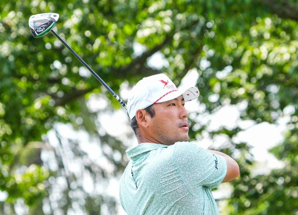 Chan Kim on the 1st tee during the second round PGA ISCO Championship Friday afternoon at Hurstbourne Country Club in Louisville, Kentucky. July 11, 2025
