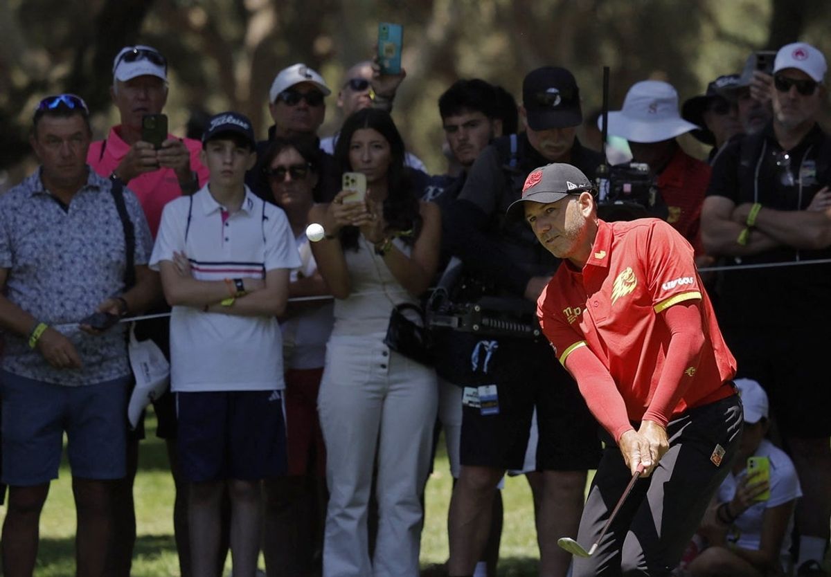 [US, Mexico, & Canada customers only] July 11, 2025; Andalucia, SPAIN; Sergio Garcia in action during the first round of LIV Golf Spain at Real Club Valderrama. Mandatory Credit: Jon Nazca/Reuters via Imagn Images