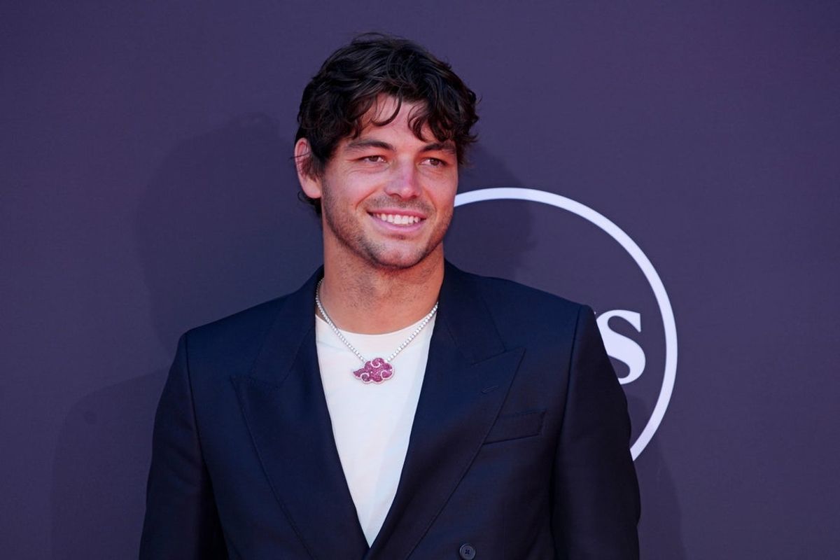 Jul 16, 2025; Los Angeles, CA, USA; Taylor Fritz on the red carpet before the ESPYS at The Dolby Theatre. Mandatory Credit: Kirby Lee-Imagn Images