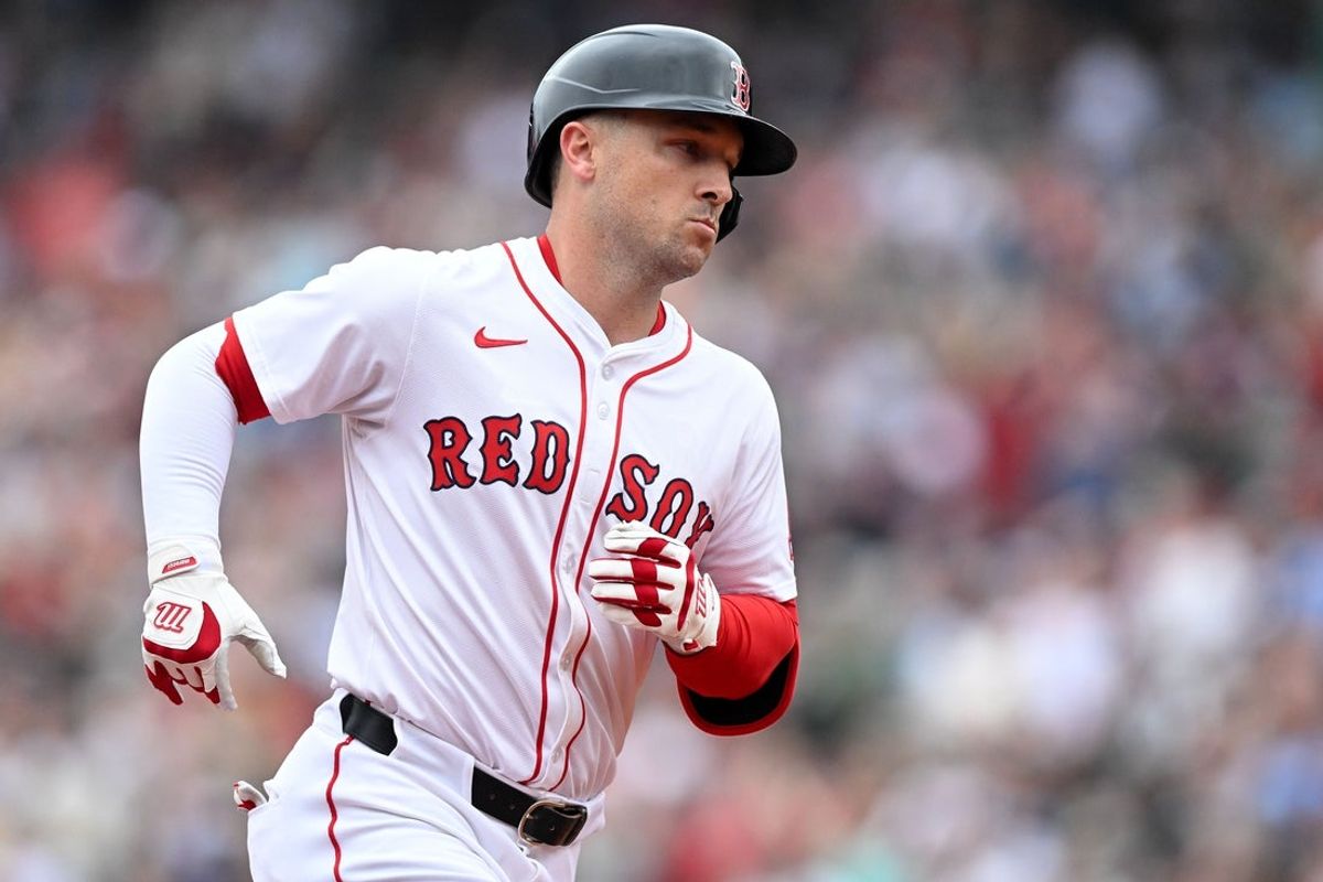 Jul 27, 2025; Boston, Massachusetts, USA; Boston Red Sox third baseman Alex Bregman (2) runs the bases after hitting a two-run home run against the Los Angeles Dodgers during the fifth inning at Fenway Park. Mandatory Credit: Brian Fluharty-Imagn Images