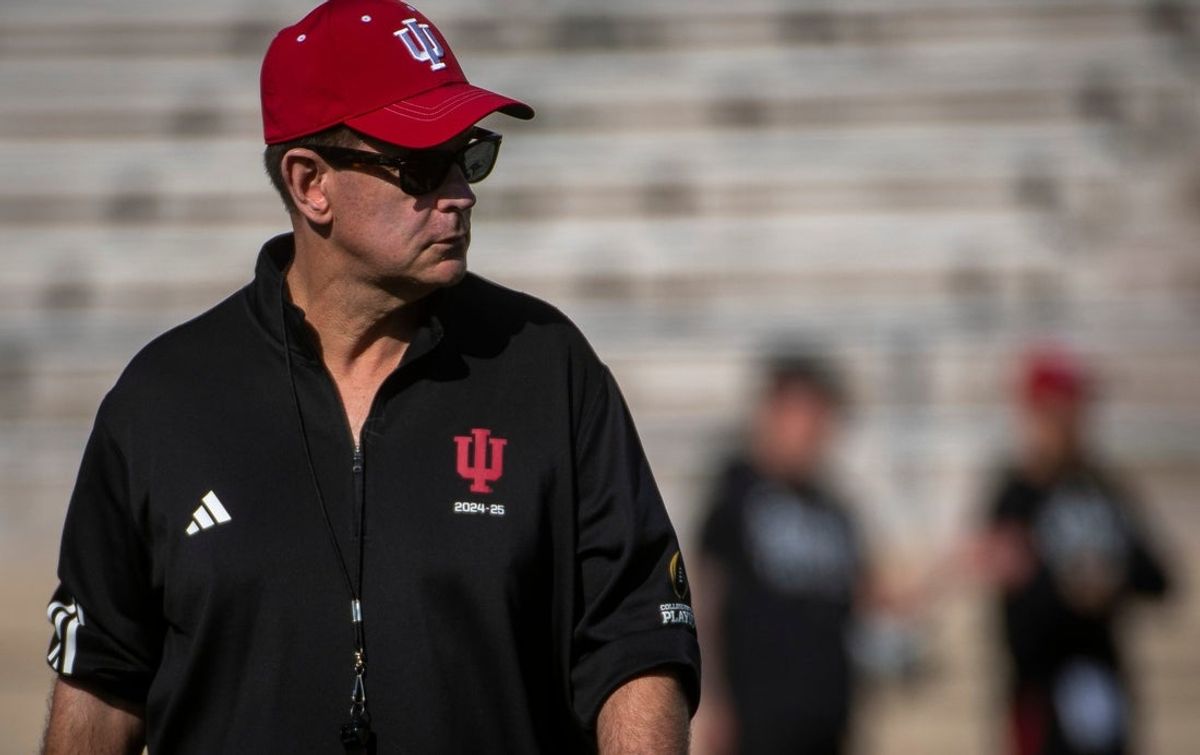 Head Coach Curt Cignetti at Indiana University football practice on Tuesday, Aug. 5, 2025.
