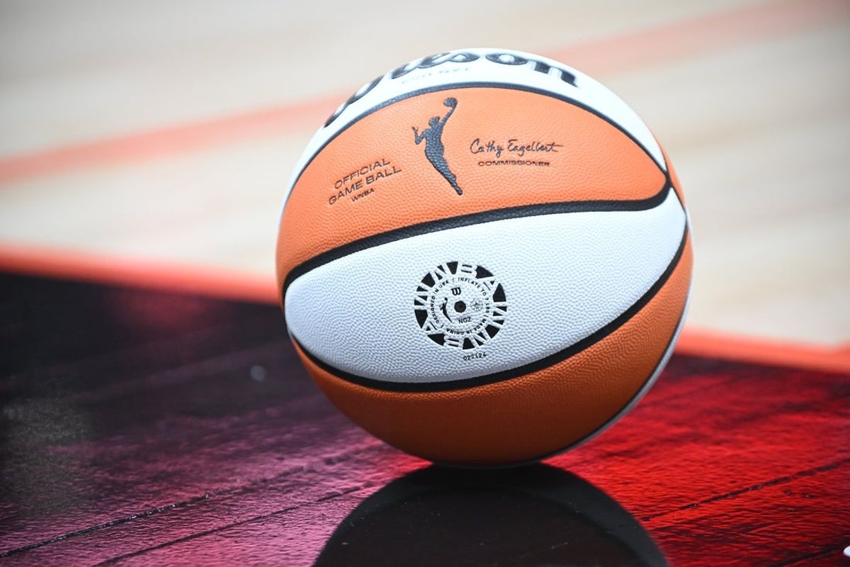 Aug 15, 2025; Vancouver, British Columbia, CAN;  Detailed view of the game ball during the first half at Rogers Arena. Mandatory Credit: Anne-Marie Sorvin-Imagn Images