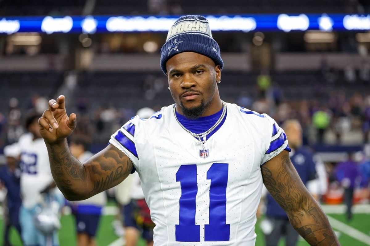 Aug 16, 2025; Arlington, Texas, USA;  Dallas Cowboys defensive end Micah Parsons (11) reacts after the game against the Baltimore Ravens at AT&T Stadium. Mandatory Credit: Kevin Jairaj-Imagn Images
