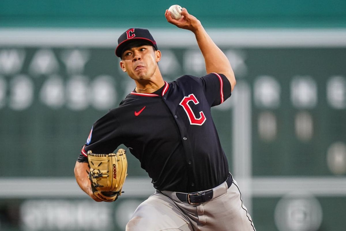 Sep 3, 2025; Boston, Massachusetts, USA; Cleveland Guardians pitcher Joey Cantillo (54) throws a pitch against the Boston Red Sox in the first inning at Fenway Park. Mandatory Credit: David Butler II-Imagn Images