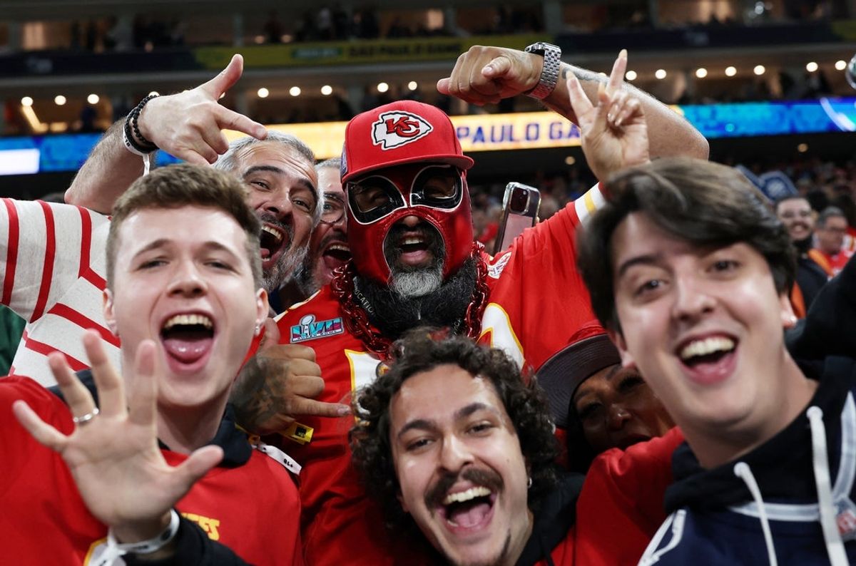 [US, Mexico & Canada customers only] Sep 5, 2025; Sao Paulo, BRAZIL; Kansas City Chiefs fans inside the stadium before a NFL game at Corinthians Arena. Mandatory Credit: Amanda Perobelli/Reuters via Imagn Images