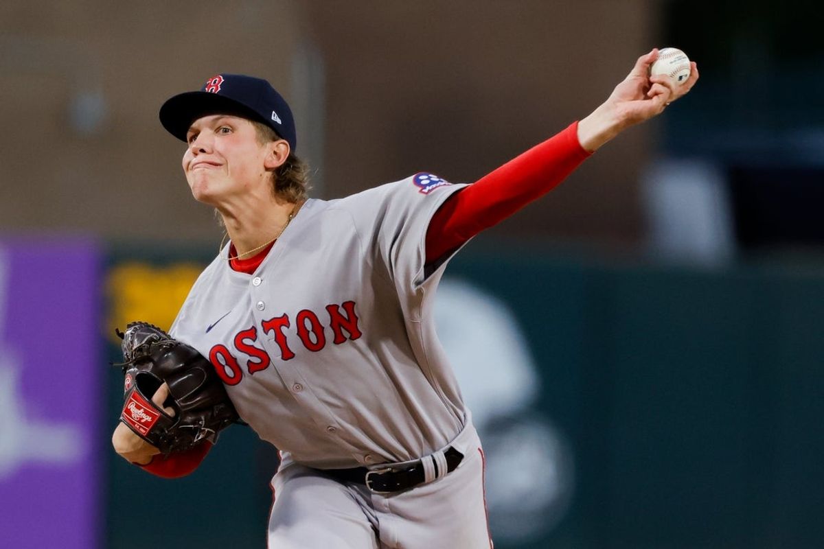 Sep 9, 2025; West Sacramento, California, USA; Boston Red Sox starting pitcher Connelly Early (71) throws a pitch during the first inning against the Athletics at Sutter Health Park. Mandatory Credit: Sergio Estrada-Imagn Images