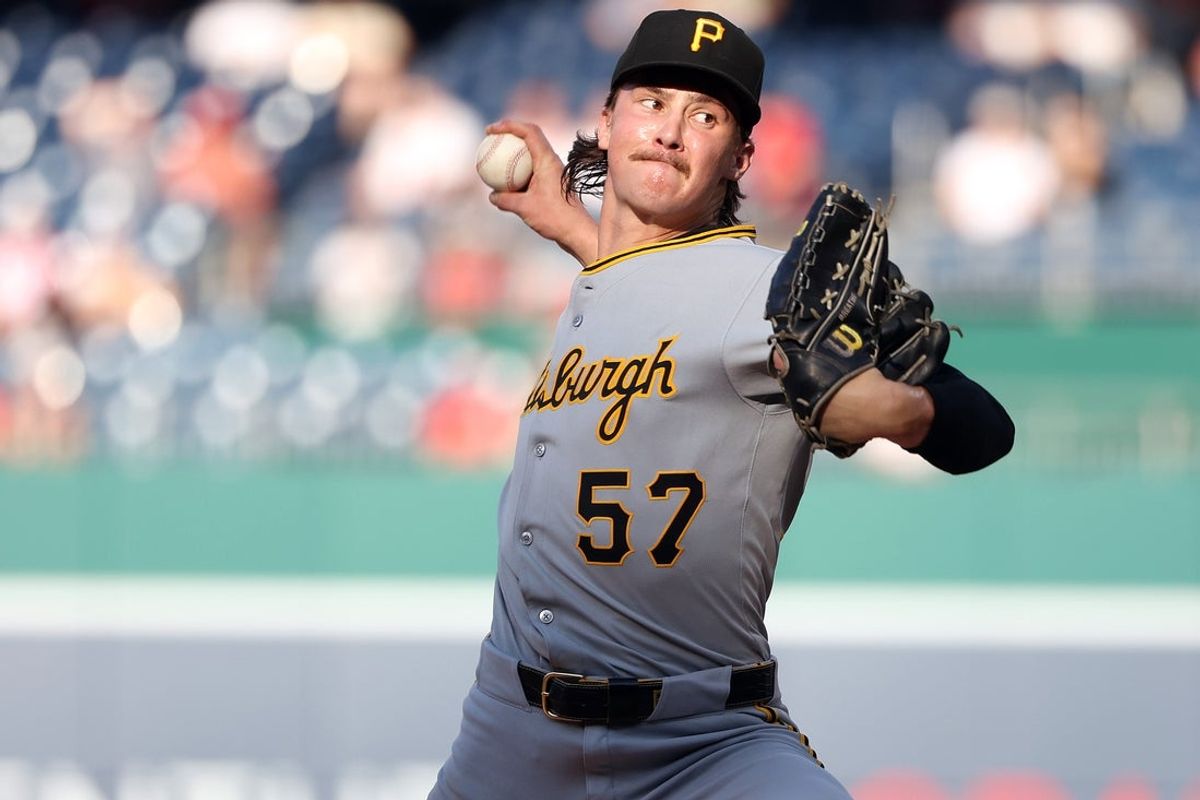 Sep 13, 2025; Washington, District of Columbia, USA; Pittsburgh Pirates pitcher Bubba Chandler (57) throws during the fifth inning against the Washington Nationals at Nationals Park. Mandatory Credit: Daniel Kucin Jr.-Imagn Images