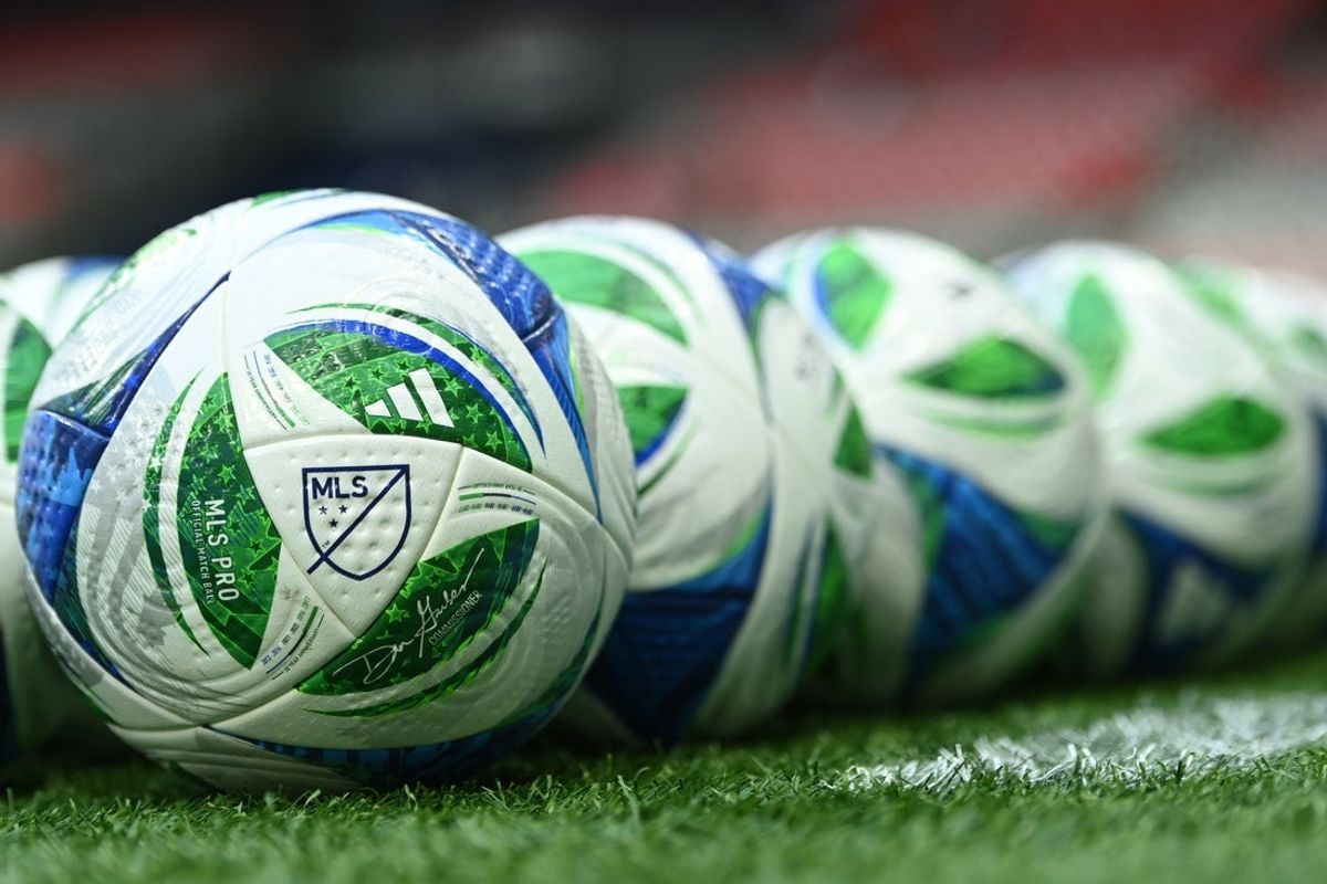 Sep 13, 2025; Vancouver, British Columbia, CAN;  General view of a practice balls prior to the game between Philadelphia Union and Vancouver Whitecaps FC at BC Place. Mandatory Credit: Simon Fearn-Imagn Images