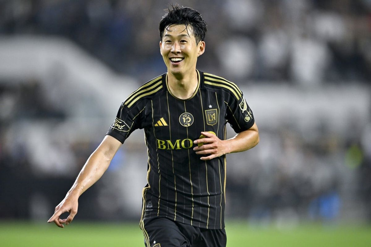 Sep 21, 2025; Los Angeles, California, USA; Los Angeles FC forward Son Heung-Min (7) celebrates after scoring a goal during the first half against Real Salt Lake at BMO Stadium. Mandatory Credit: Kelvin Kuo-Imagn Images