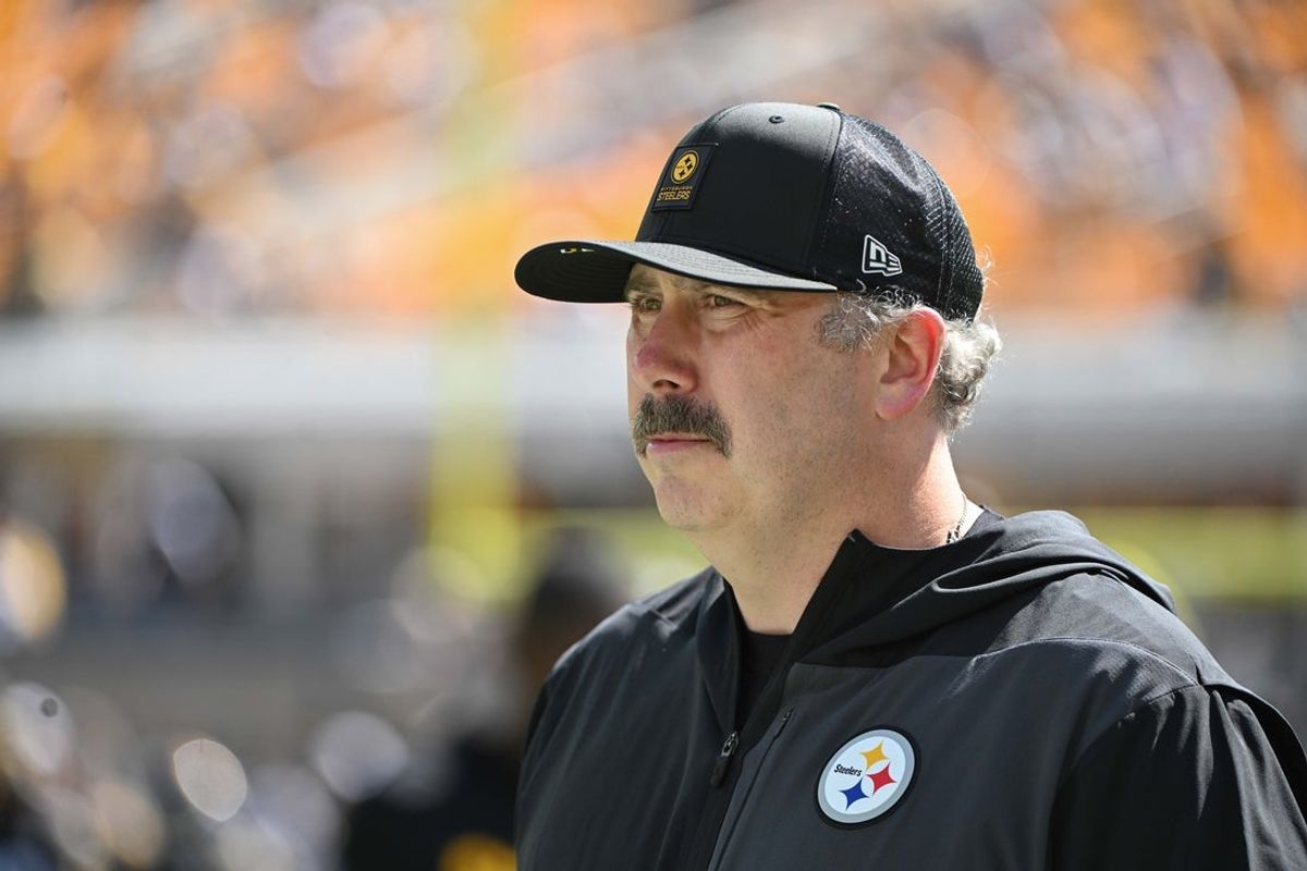 Sep 14, 2025; Pittsburgh, Pennsylvania, USA; Pittsburgh Steelers offensive coordinator Arthur Smith  walks the sideline before a game against the Seattle Seahawks at Acrisure Stadium. Mandatory Credit: Barry Reeger-Imagn Images