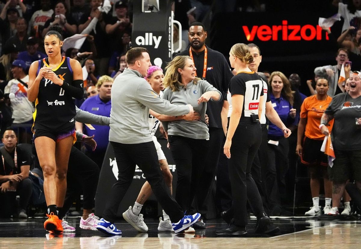 Minnesota Lynx head coach Cheryl Reeve reacts after being ejected from the game during their 84-76 loss to the Phoenix Mercury during Game 3 of WNBA semifinals at PHX Arena on Sept. 26, 2025.