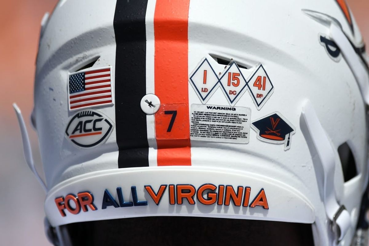 A Virginia Cavaliers football helmet.