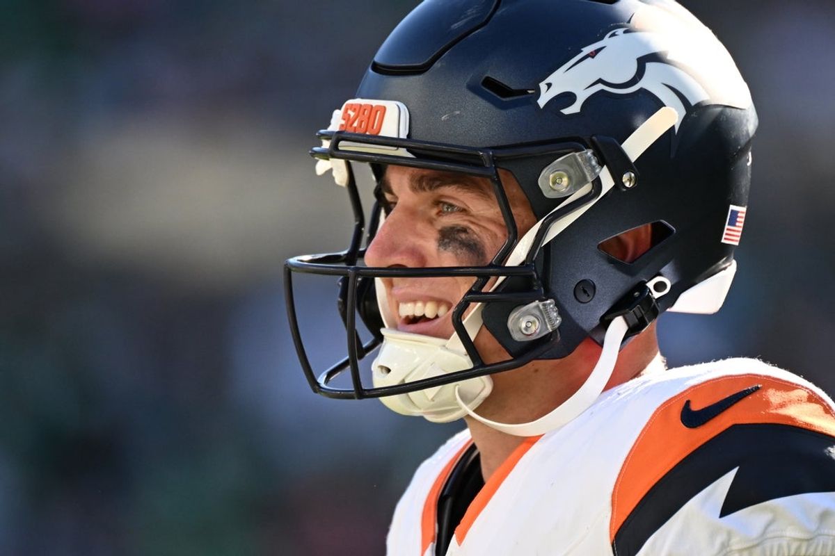 Oct 5, 2025; Philadelphia, Pennsylvania, USA; Denver Broncos quarterback Bo Nix (10) walks off the field during the fourth quarter against the Philadelphia Eagles at Lincoln Financial Field. Mandatory Credit: Eric Hartline-Imagn Images