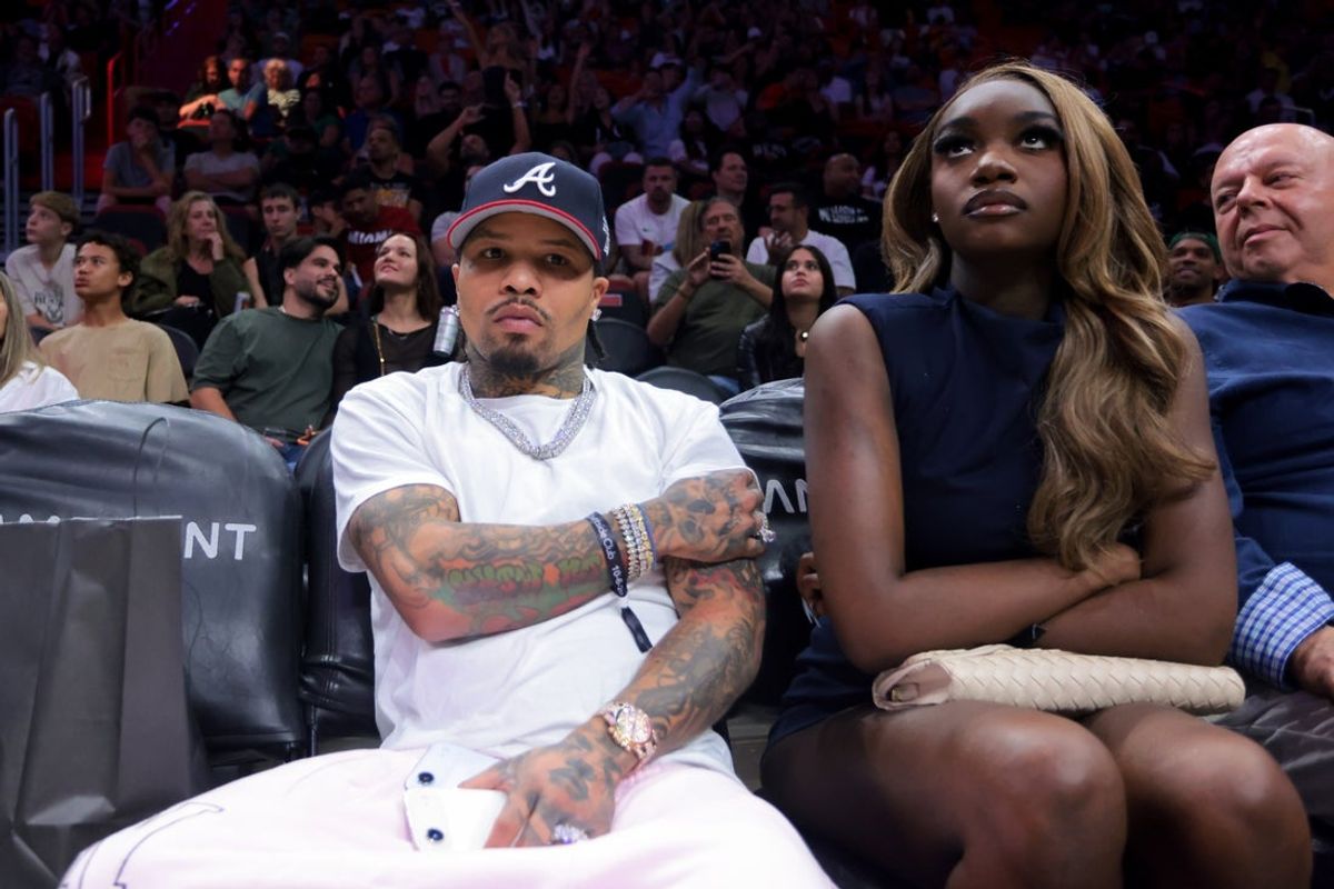 Oct 6, 2025; Miami, Florida, USA; American professional boxer Gervonta Davis attends the a preseason game between the Miami Heat and the Milwaukee Bucks at Kaseya Center. Mandatory Credit: Sam Navarro-Imagn Images