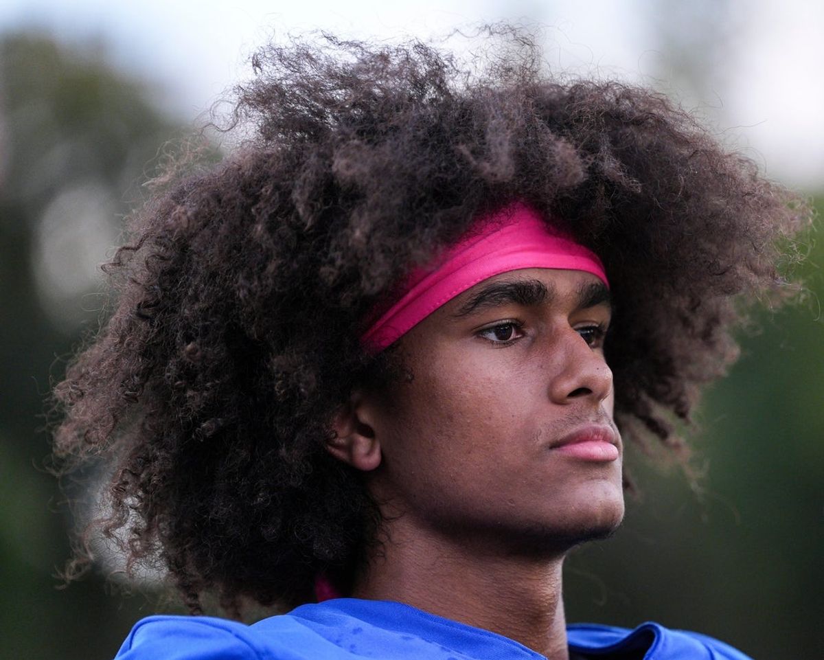 KCD's Jalen Green-Hardesty (11) before the game against Holy Cross during KHSAA high school football Friday, Oct. 10, 2025.